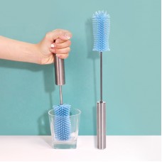 Manufacturer Supply Silicone Bottle Cleaning Brush for Long Handle Dish