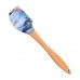 Customized Food Grade 27g Medium Silicone Cake Baking Spatula with Wooden Handle - Non-Stick,flexible & Durable
