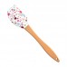 Customized Food Grade 27g Medium Silicone Cake Baking Spatula with Wooden Handle - Non-Stick,flexible & Durable