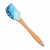 Customized Food Grade 27g Medium Silicone Cake Baking Spatula with Wooden Handle - Non-Stick,flexible & Durable