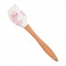 Customized Food Grade 27g Medium Silicone Cake Baking Spatula with Wooden Handle - Non-Stick,flexible & Durable
