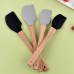 Factory Supply Heat Resistant Baking Cooking Silicone Spatula With Wooden Handle - Non-Stick,flexible & Durable