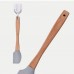 Factory Supply Heat Resistant Baking Cooking Silicone Spatula With Wooden Handle - Non-Stick,flexible & Durable
