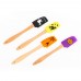 Factory Supply Wooden Handle Halloween Pattern Mini Silicone Baking Spatula - Non-Stick,flexible & Durable