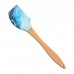 Manufacturer Supply Kitchen Cake Cup Pattern Pastry Silicone Spatula with Wooden Handle - Non-Stick,flexible & Durable