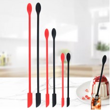 OEM Production Heat Resistant 3 Pcs Multi-Function Long Handle Silicone Cosmetic Spatula