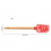 OEM Supply Cake Cream Butter Christmas Wood Handle Silicone Stirring Spatula - Non-Stick,flexible & Durable